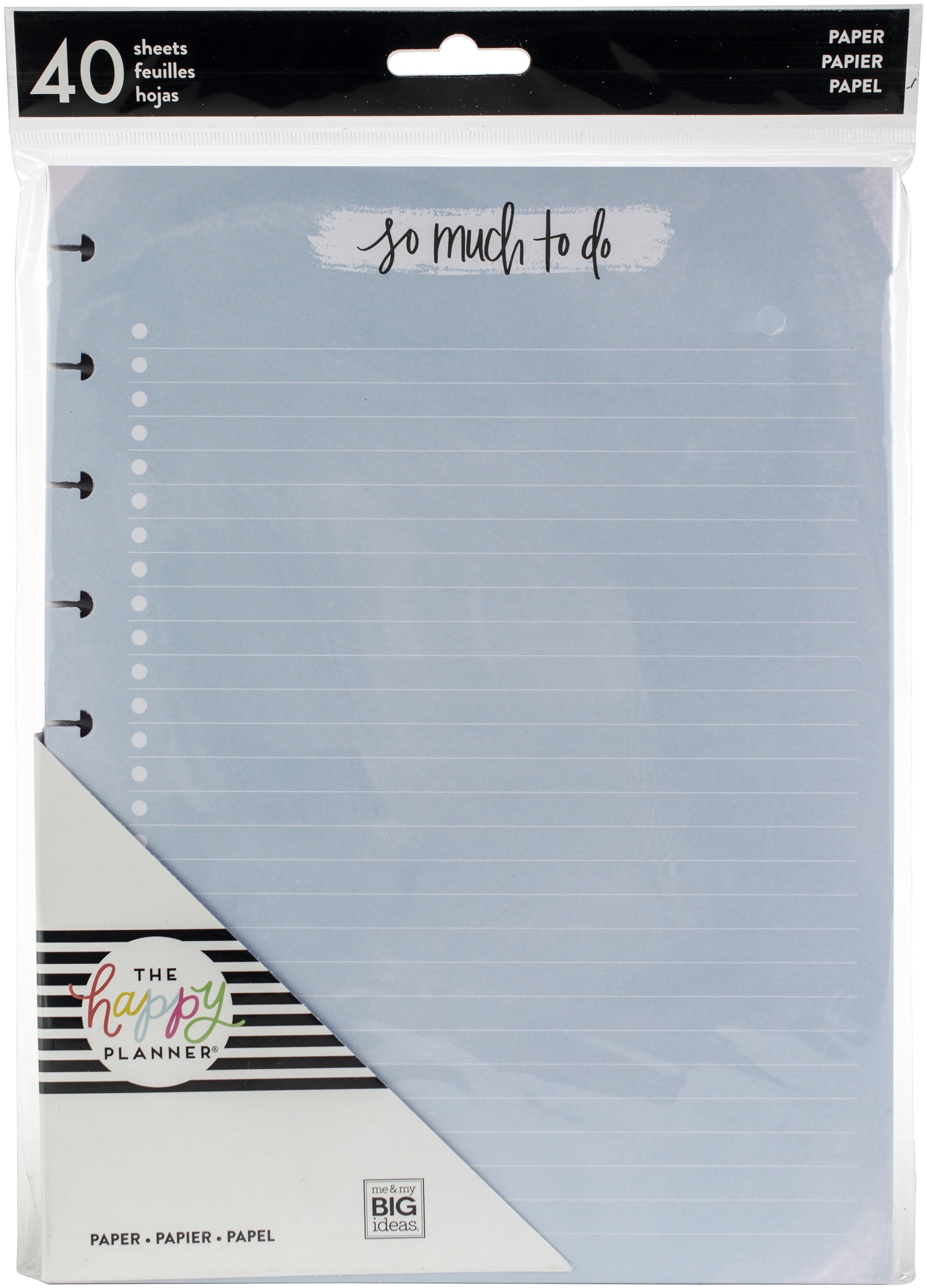 The Happy Planner Medium Full Sheet Fill Paper 40/Pkg - Student, So Much To Do