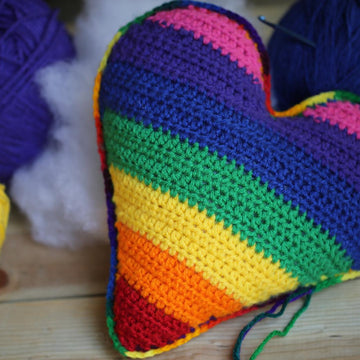 Rainbow Heart Plush