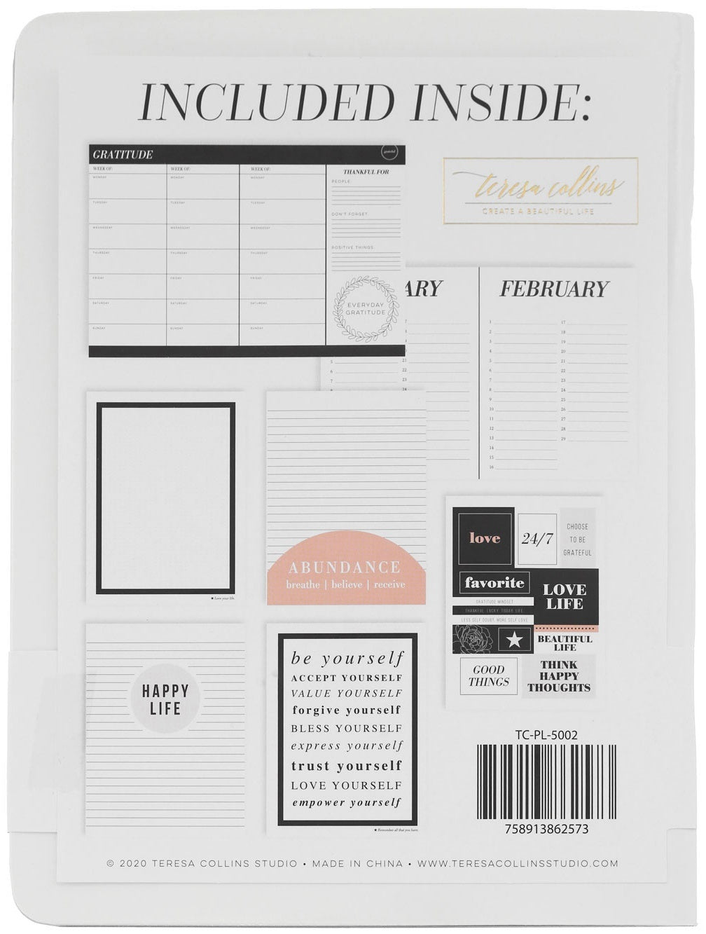 Teresa Collins Personal/Travel Planner 6"X8" - Gratitude