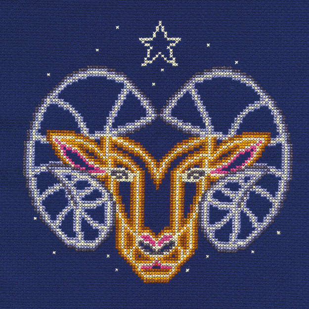 DMC Aries Cross Stitch Kit - 7in