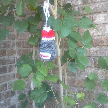 Sock Monkey Necklace Purse