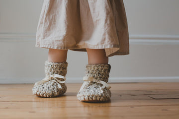 Children's Booties Sheepskin Suede