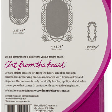 Heartfelt Creations Frame & Accents Dies - Regal 1.25" To 6"