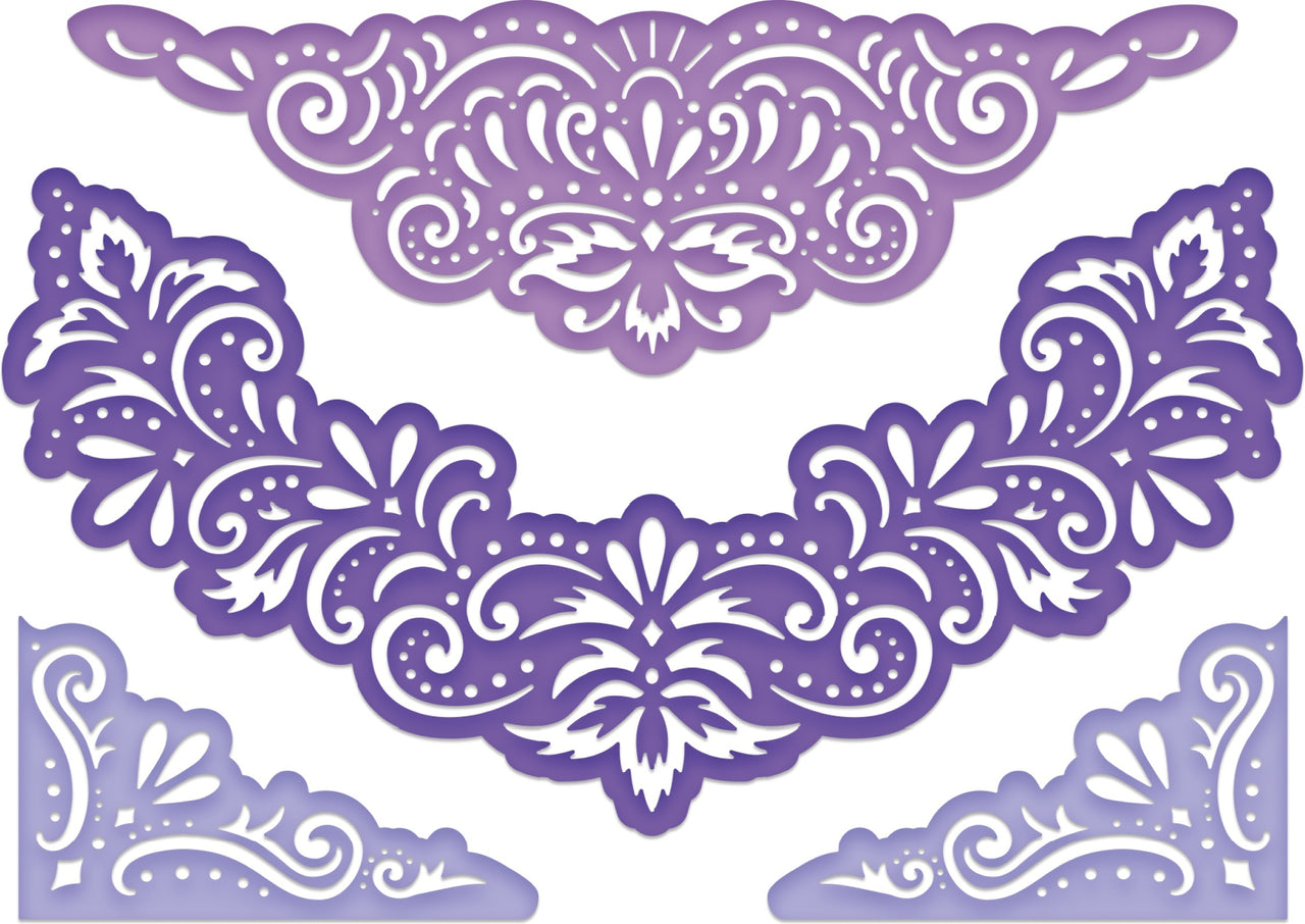 Heartfelt Creations Cut & Emboss Dies - Elegant Pocket Accents