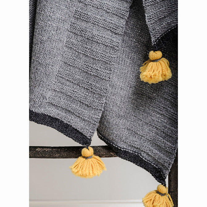 Scandia Throw in Blue Sky Fibers Woolstok - 20169 - Downloadable PDF