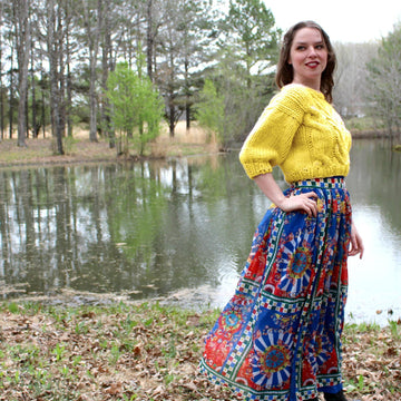 Rebecca Cropped Cable Pullover