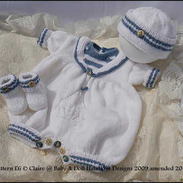 Sailor Romper Set 17-23” Dolls/newborn/0-3m baby