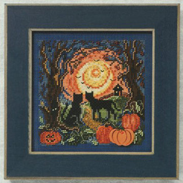 Mill Hill Moonlit Kitties Cross Stitch Kit - 12.5cm x 12.5cm