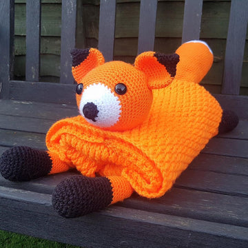 3in1 Woodland Fox Folding Baby Blanket Toy Lovey