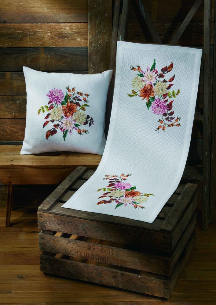 Permin Dahlia Cross Stitch Kit - 34 x 89 cm
