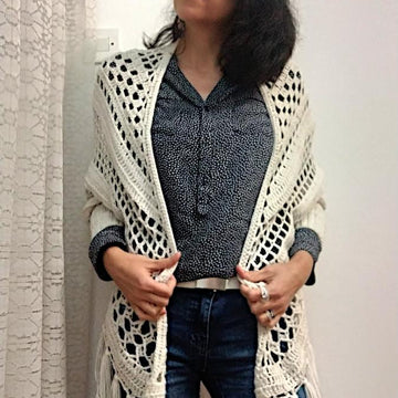 Mexicana Shawl With Sleeves