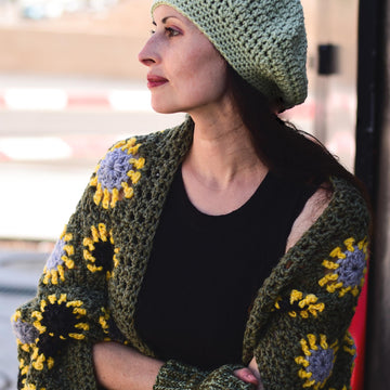 Olena crochet slouch hat in 3 sizes
