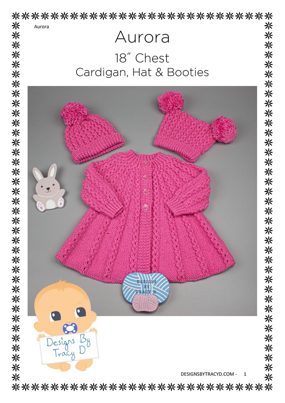 Aurora swing coat baby knitting pattern