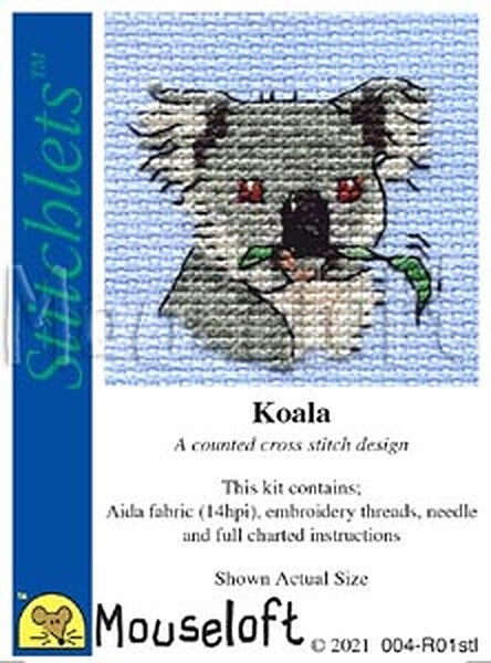 Mouseloft Koala Stitchlets Cross Stitch Kit - 85 x 110 x 10