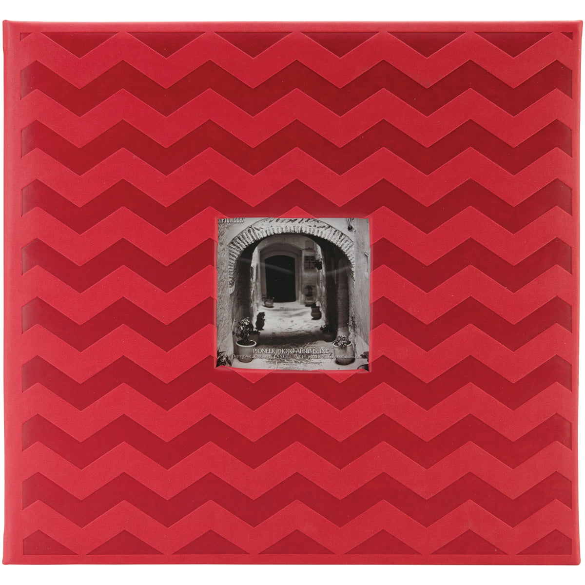 Pioneer Embossed Post Bound Frame Album 12"X12" - Red