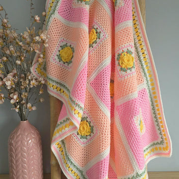 Buttercup Rose Garden Blanket