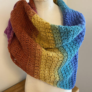 Pebble Beach Side to Side Shawl DK