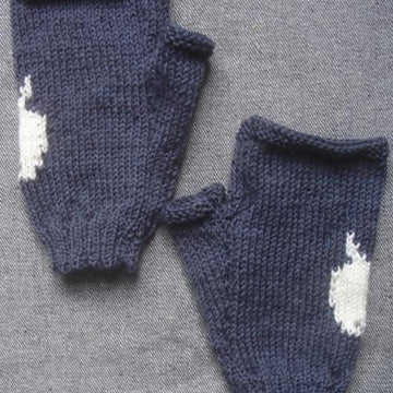 Scottie Dog fingerless gloves