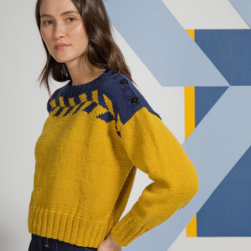 Zoey Drop Shoulder Jumper - Knitting Pattern For Women in MillaMia Naturally Soft Aran by MillaMia