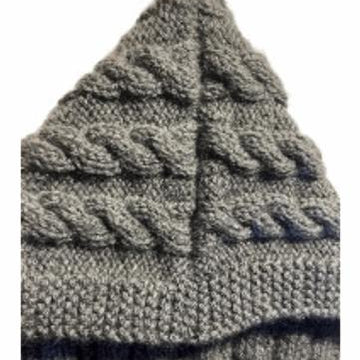 Turtleneck Cabled Neck Warmer Hoodie Knitting Pattern
