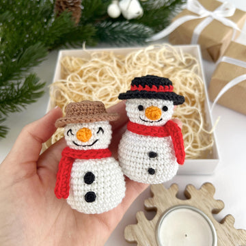 Crochet snowman pattern Christmas ornament Amigurumi snowman decoration