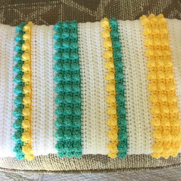 Bobbles and Stripes Baby Blanket