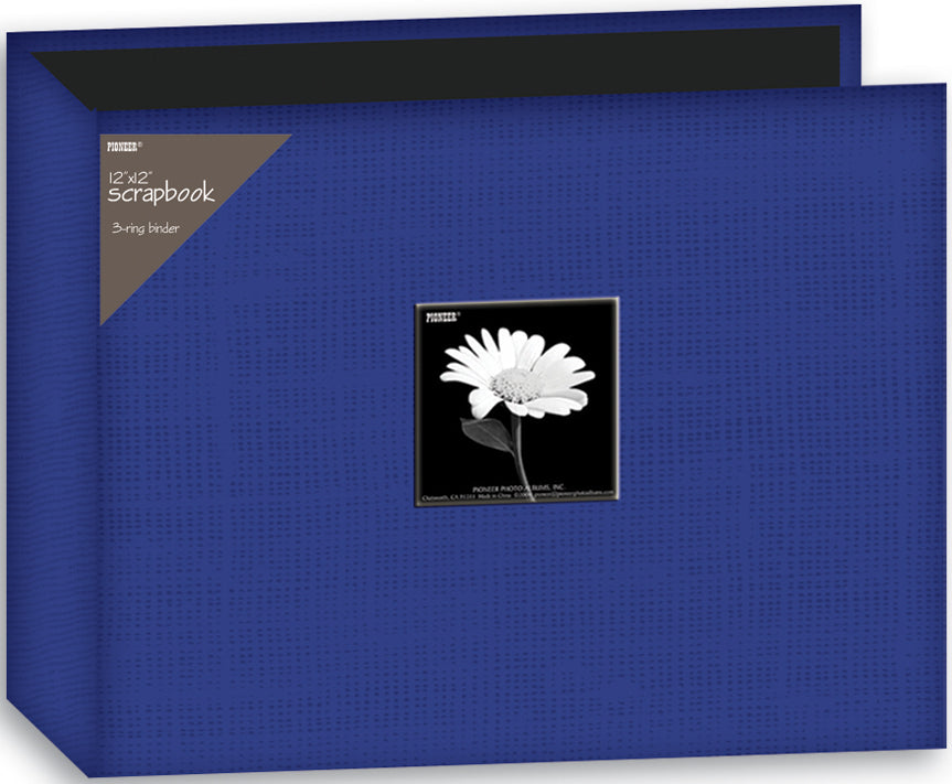 Pioneer 3-Ring Fabric Album 12"X12" - Blue