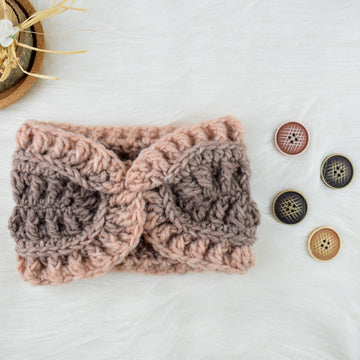 Crochet easy "Alpine" headband/ ear warmer