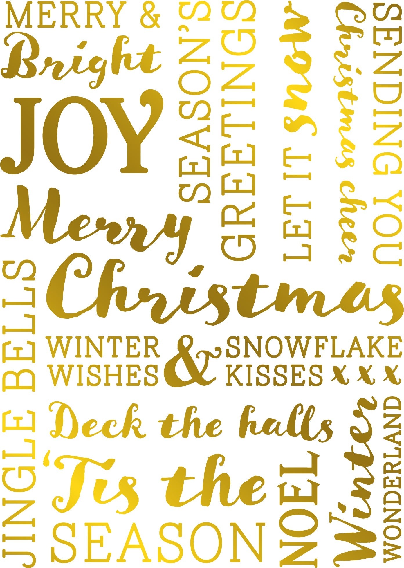 Crafter's Companion Gemini Foilpress Stamp Die Elements - Festive Words