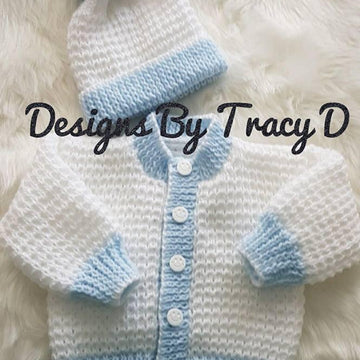 Frankie unisex baby knitting pattern 3 sizes 0-12mths