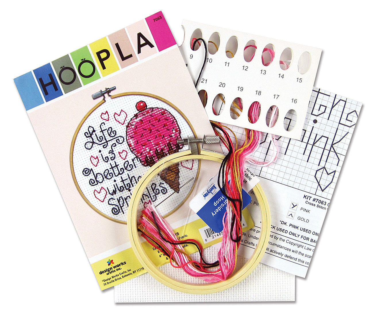 Design Works Sprinkles Cross Stitch Kit - 4in Round