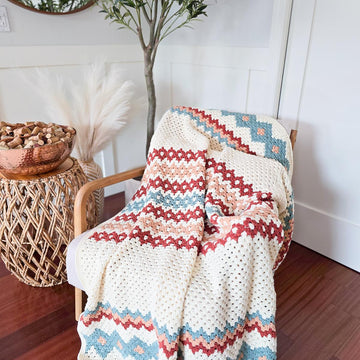Gemstone Hues Crochet Blanket