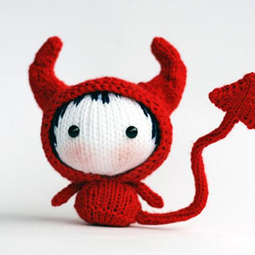 Red Devil Doll. Toy from the Tanoshi series.