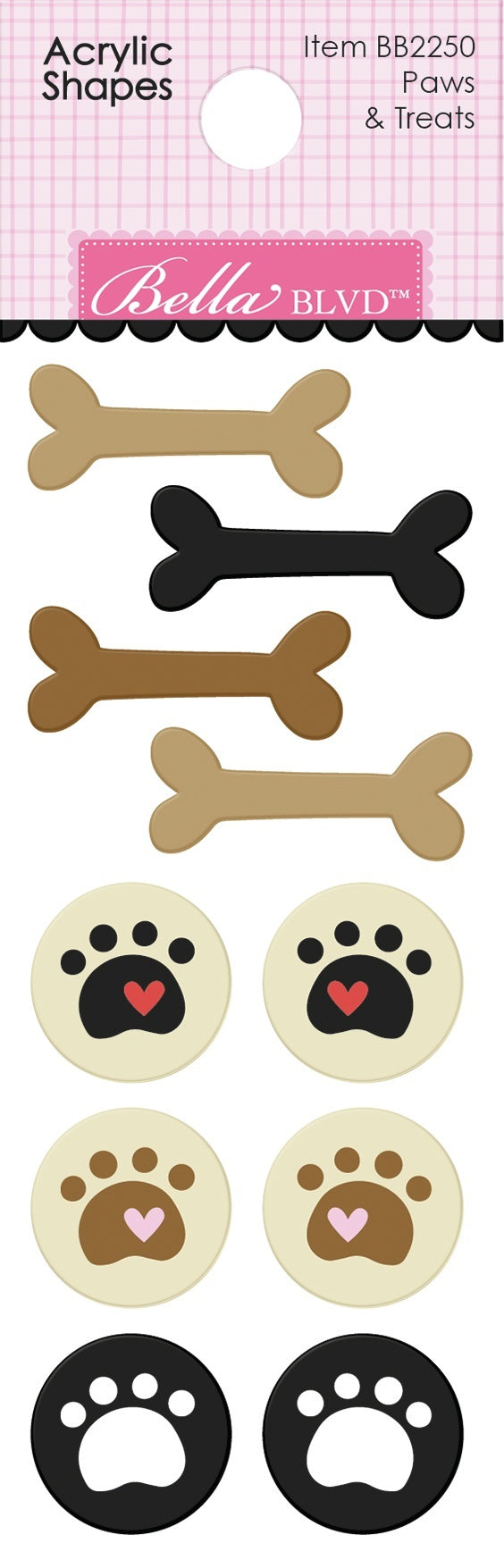 Doodlebug Cooper Acrylic Shapes - Paws & Treats
