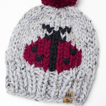 Ladybug Pompom Winter Hat