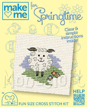 Mouseloft Make Me for Springtime Lamb Cross Stitch Kit - 64mm