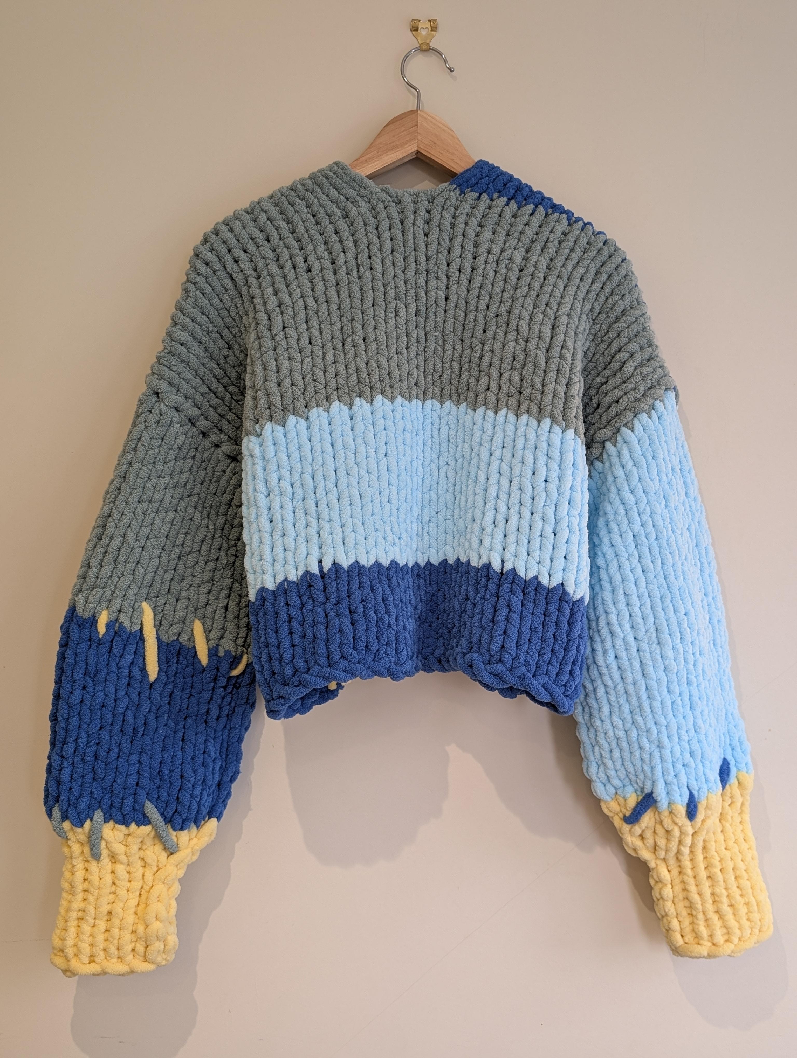 Chunky finger knit cardigan