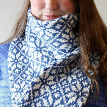 Snowflake infinity scarf