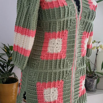 Crochet elegant sweater for spring