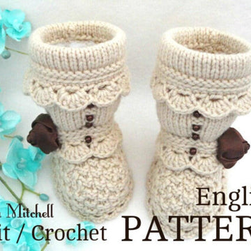 Knitted Baby Girl Booties Baby Shoes Pattern