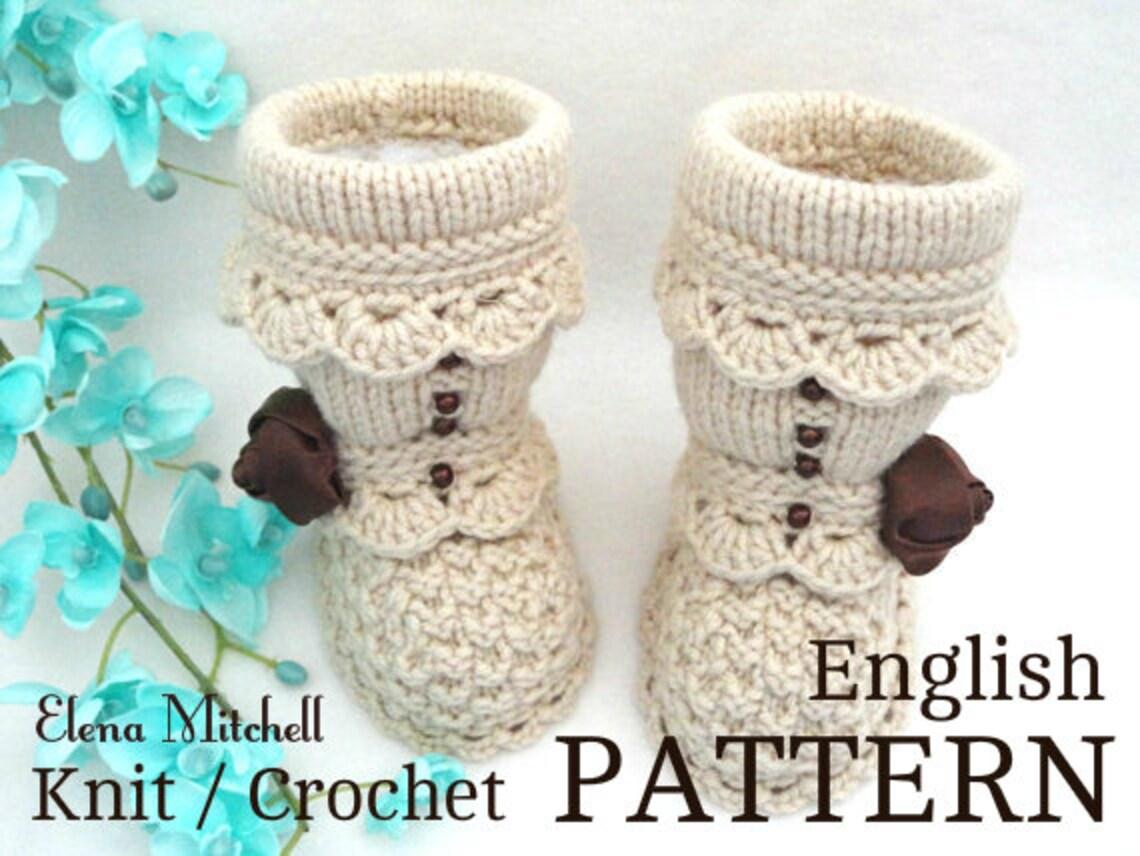Knitted Baby Girl Booties Baby Shoes Pattern