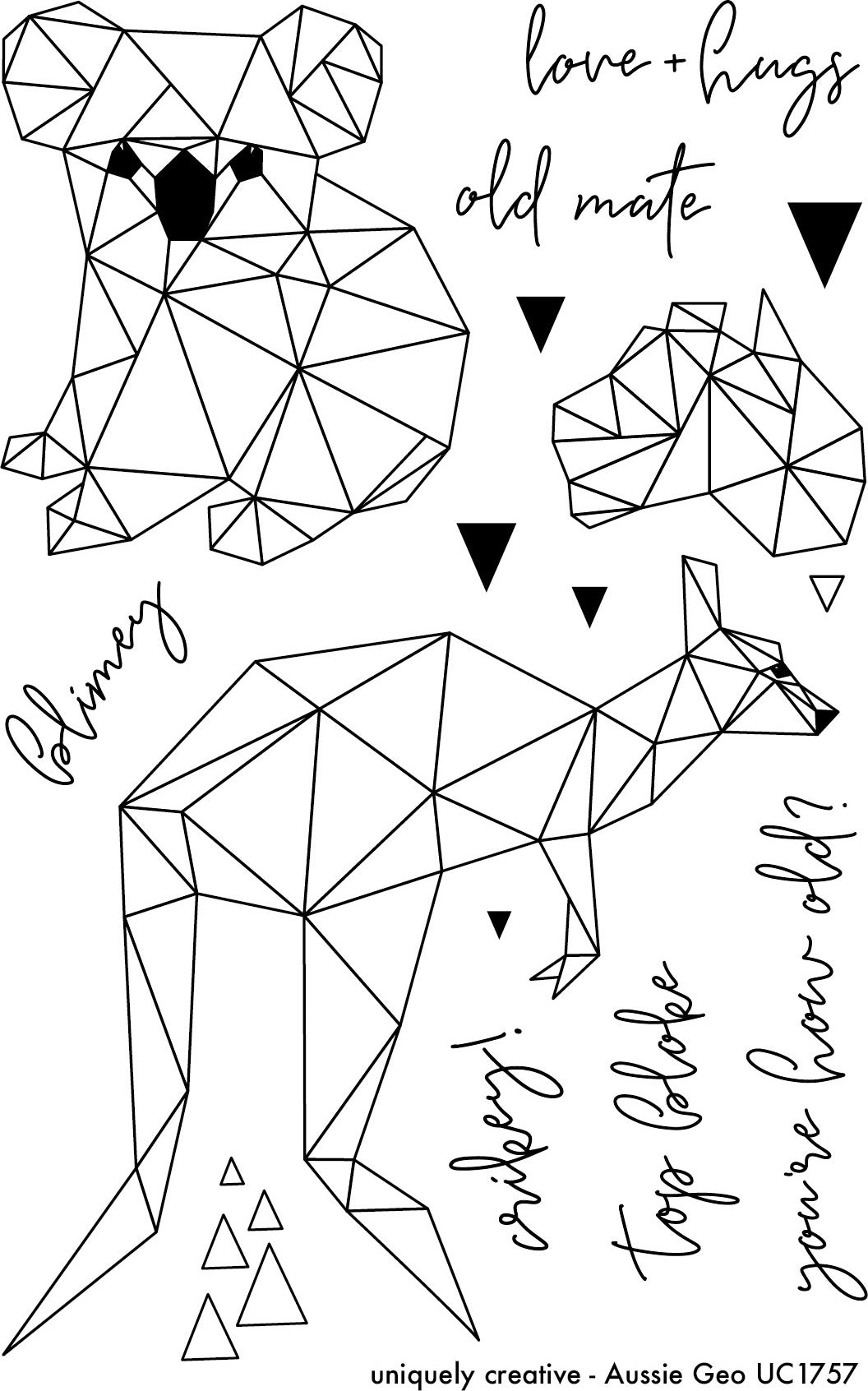 Uniquely Creative 4"X6" Clear Stamps - Aussie Geo