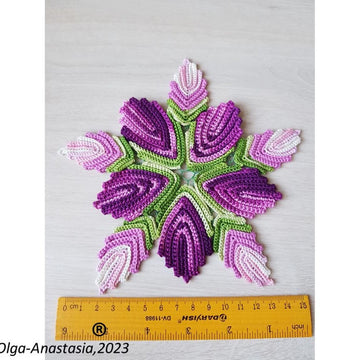 Floral table doily pattern Irish crochet lace