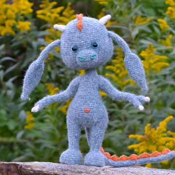 Little Dinosaur boy Crochet Pattern, amigurumi toy PDF, Language - English