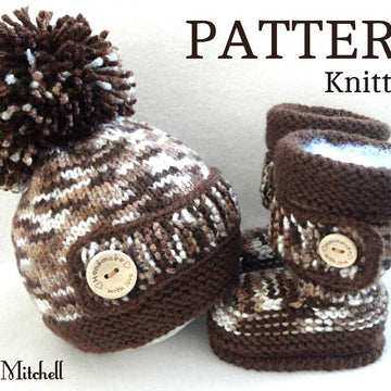 Pattern Knitted Baby Hat Baby Booties with Belt Baby Boy Baby Girl