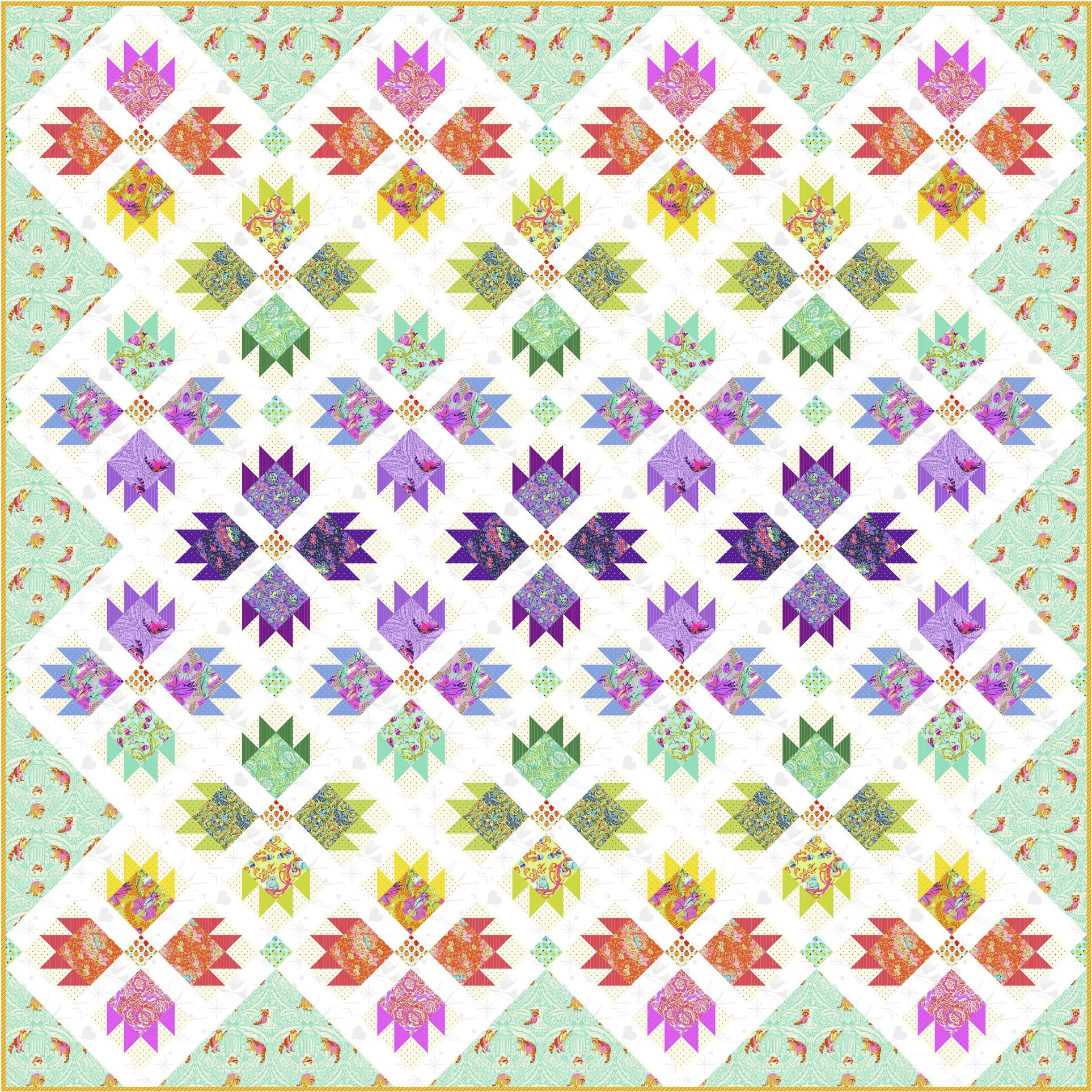 Tula Pink Lend a Paw Quilt - Downloadable PDF