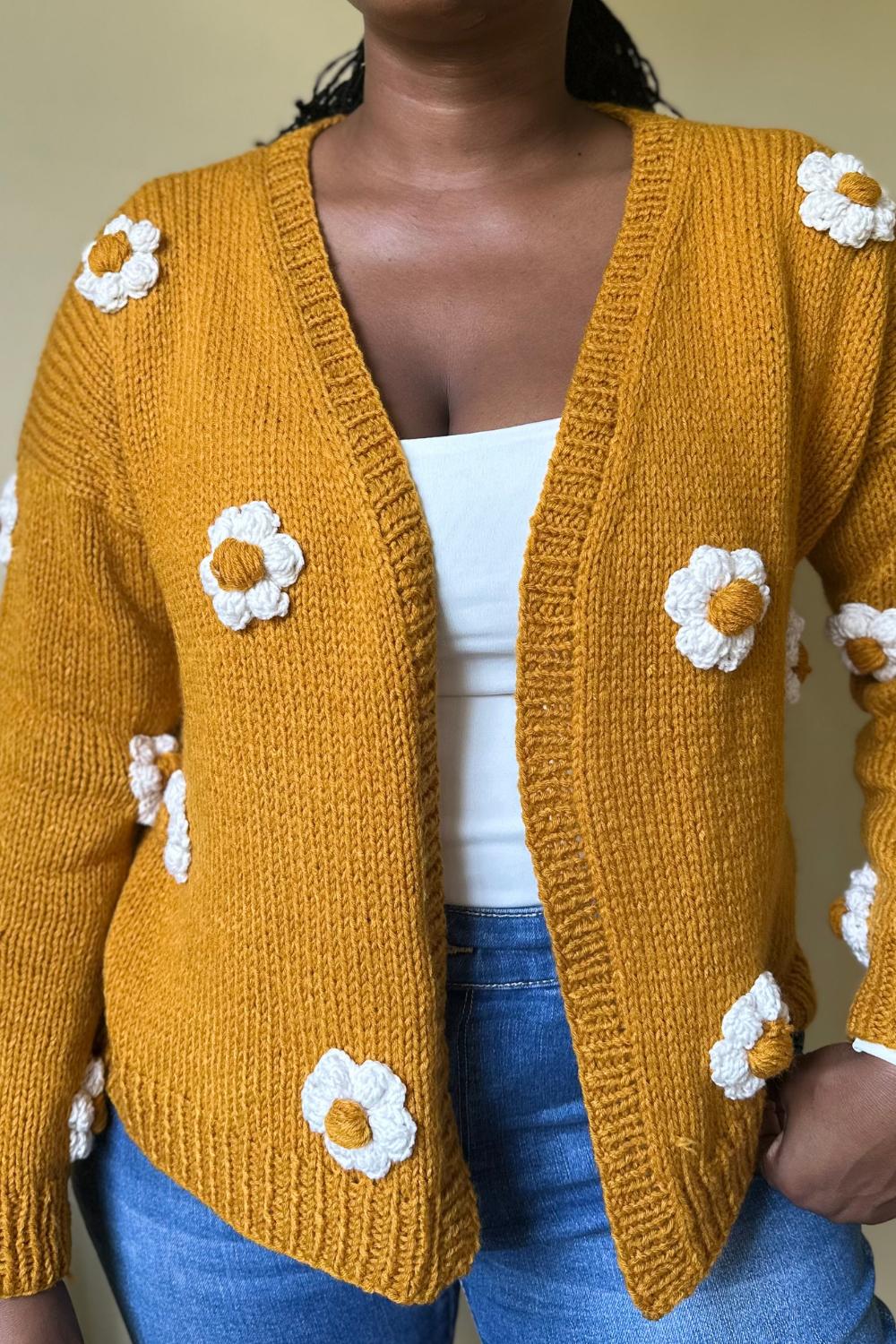 Flower Puff Cardigan
