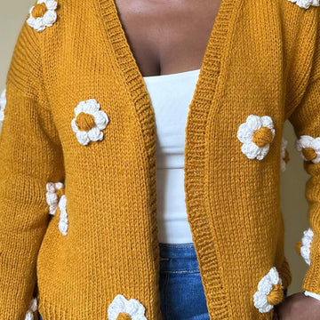 Flower Puff Cardigan