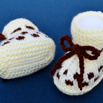 Two Colors Checks Baby Booties