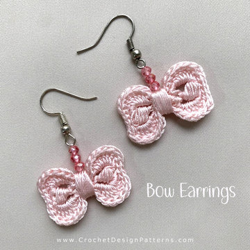 Bow Earrings | Crochet PatternBow Earrings | Crochet Pattern